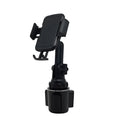 Black ABS car phone holder with adjustable height on dashboard