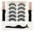 Magnetic false eyelashes and eyeliner set with waterproof properties and reusable design