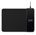 Cute cartoon wireless charging mouse pad with RGB lights on a desk