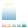 Morandi gradient label sticker sheets measuring 88x110mm with ten sheets per pack