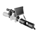 Black digital night vision goggles with 5 inch LCD display and infrared transmitter for 200 metre viewing