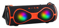 Multifunctional lantern Bluetooth speaker with shoulder strap and phone stand in black, blue, orange, red, or silver grey.