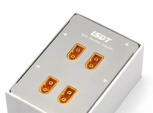 Grey Astor parallel charging board with Type 0 connector for electric toy aircraft batteries