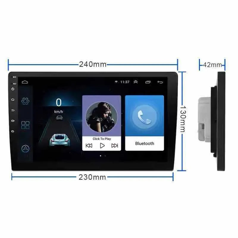 Black 10-inch rotating Android car GPS navigator with TFT screen for GM vehicles