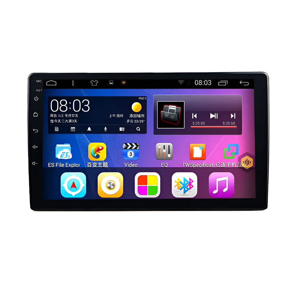 Black 10-inch rotating Android car GPS navigator with TFT screen for GM vehicles