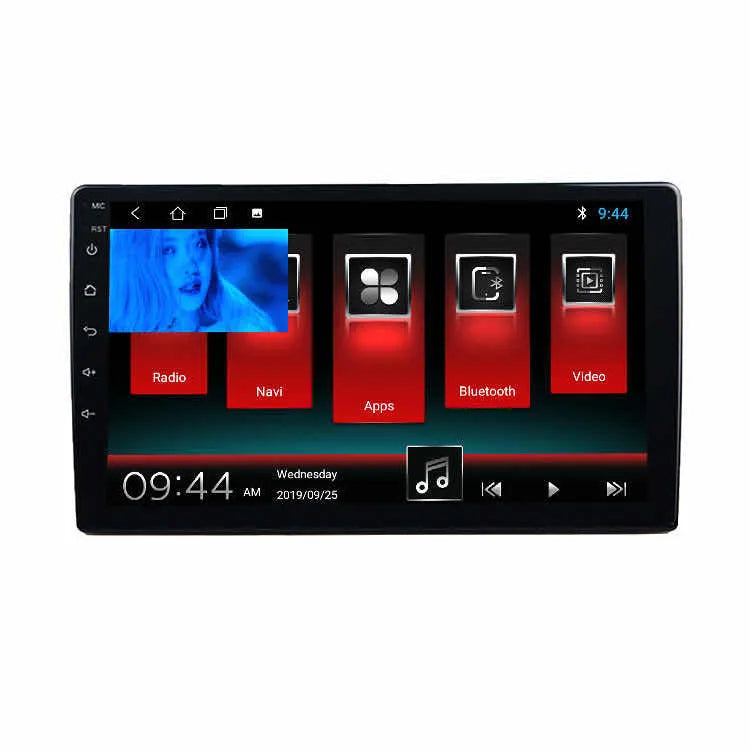 Black 10-inch rotating Android car GPS navigator with TFT screen for GM vehicles