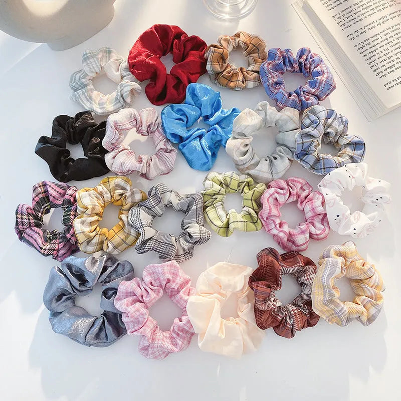 Children's hair ring and hair rope set with autumn colour assortment including macaron styles