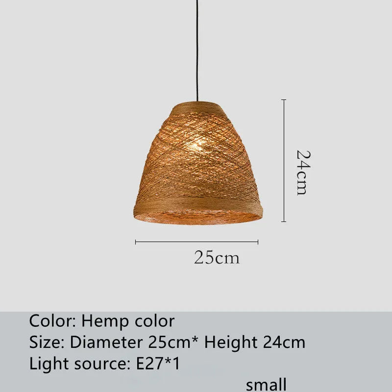 Rattan woven ball pendant light with adjustable cord and natural materials for commercial and residential lighting