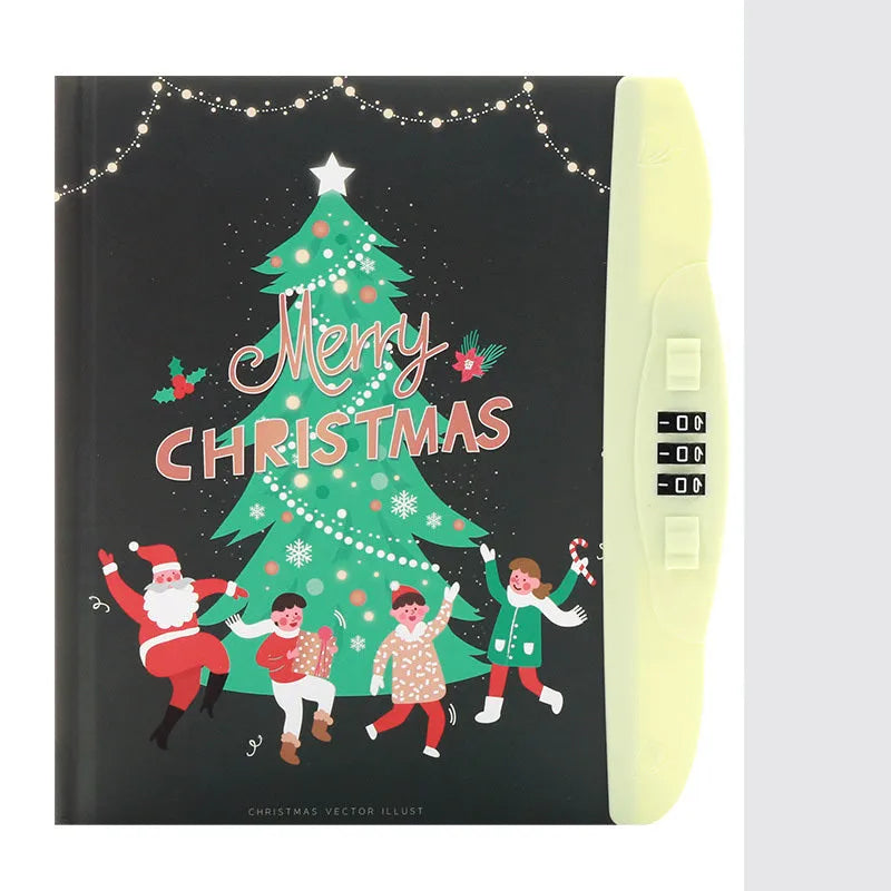 Children's codebook lock notebook with colourful animal and space cover designs