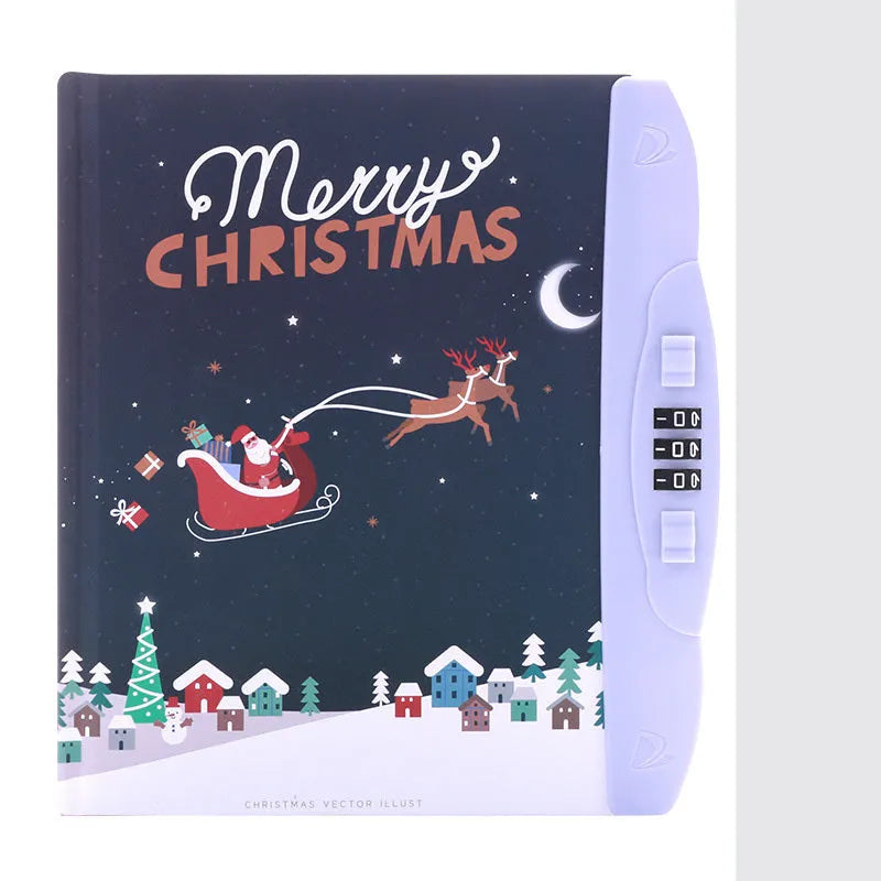 Children's codebook lock notebook with colourful animal and space cover designs