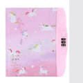 Children's codebook lock notebook with colourful animal and space cover designs
