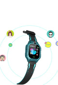 Z6 Q19 children's GPS smart watch with 1.44-inch touch screen in green, purple, or red colours