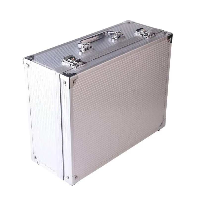 Rongtian aluminium alloy tattoo equipment storage box in black and silver colour options