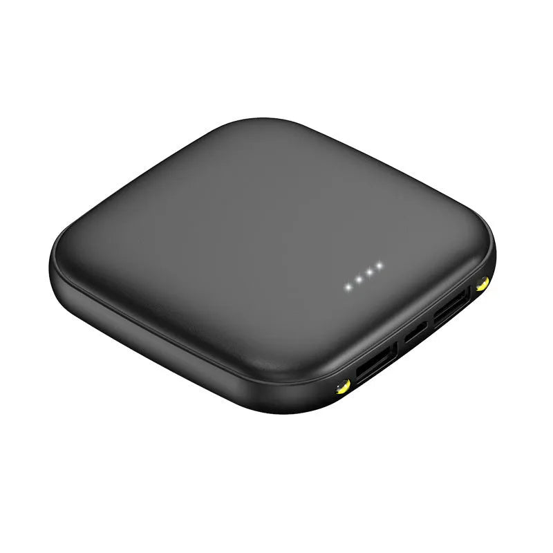 Mini 20000mAh power bank with LED flashlight in compact plastic case