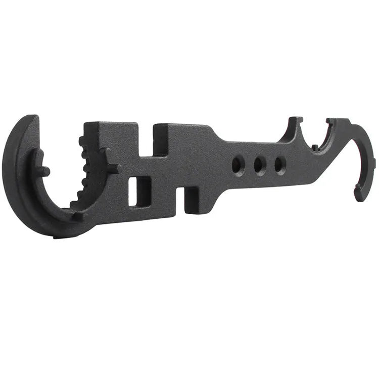 Black all-steel combination wrench for AR15 and M4 firearm maintenance