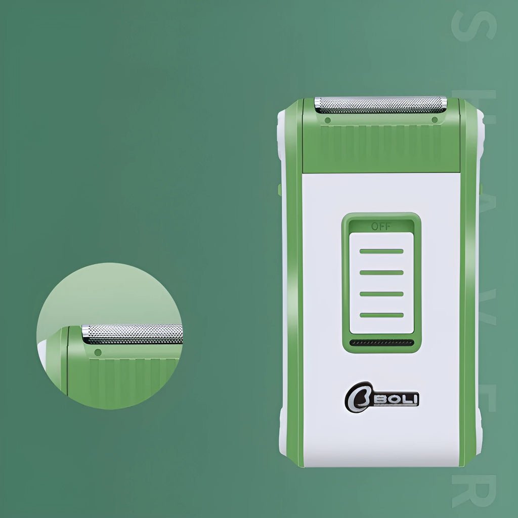 L2 model reciprocating electric shaver with double-layer net head in photo colour finish.