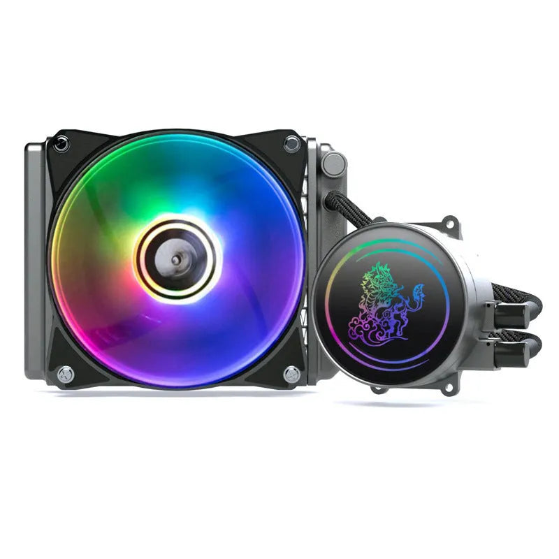 Kirin 240 ARGB CPU water cooling radiator with copper-aluminium construction and dual fans
