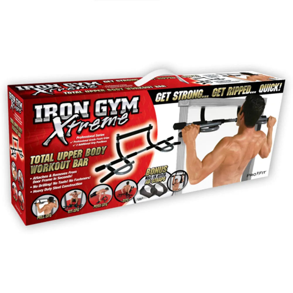 Black steel indoor pull-up bar fitness equipment with dimensions 92.5cm by 41cm.