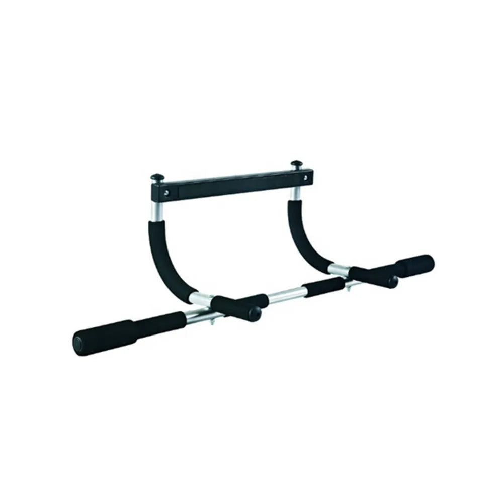 Black steel indoor pull-up bar fitness equipment with dimensions 92.5cm by 41cm.