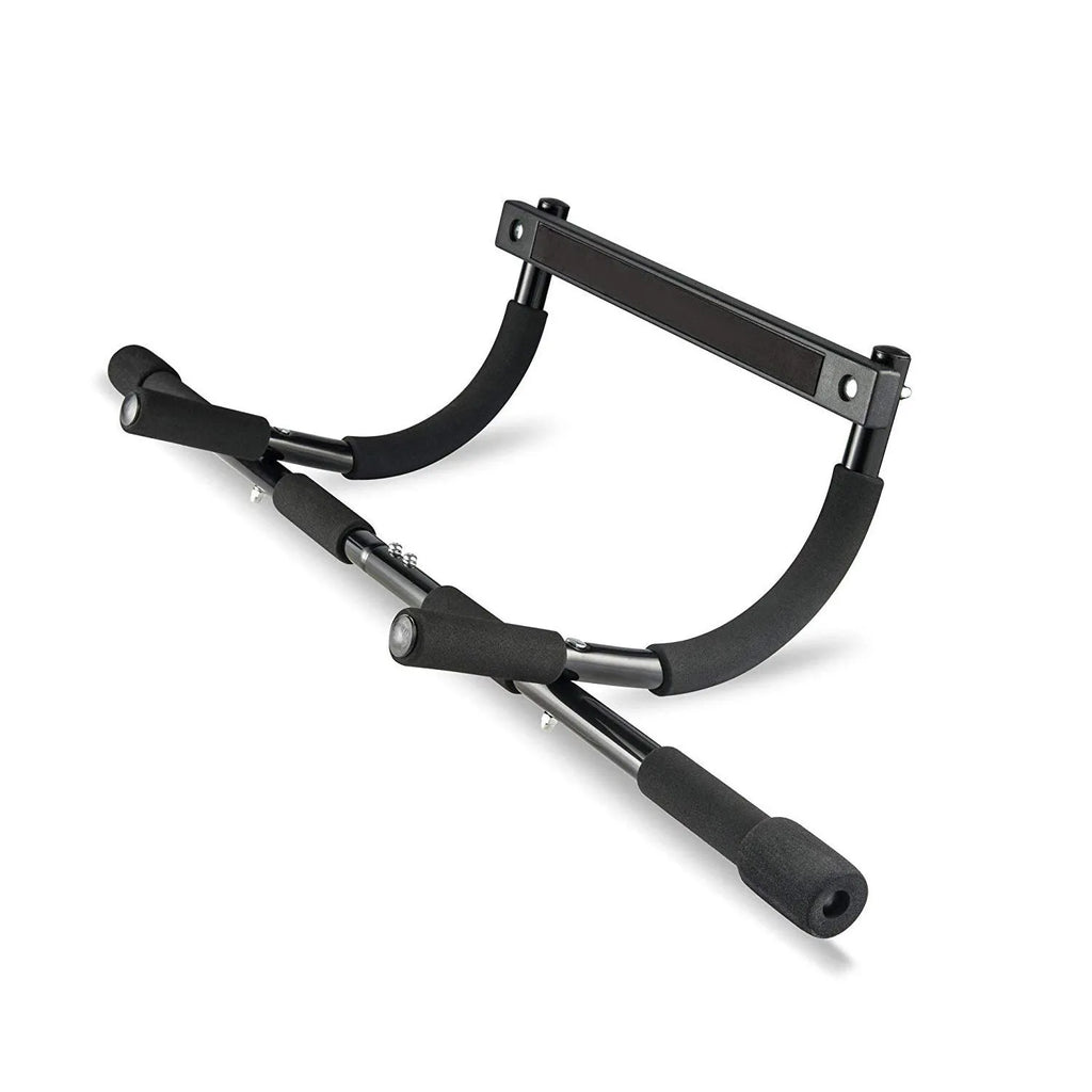 Black steel indoor pull-up bar fitness equipment with dimensions 92.5cm by 41cm.
