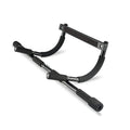 Black steel indoor pull-up bar fitness equipment with dimensions 92.5cm by 41cm.