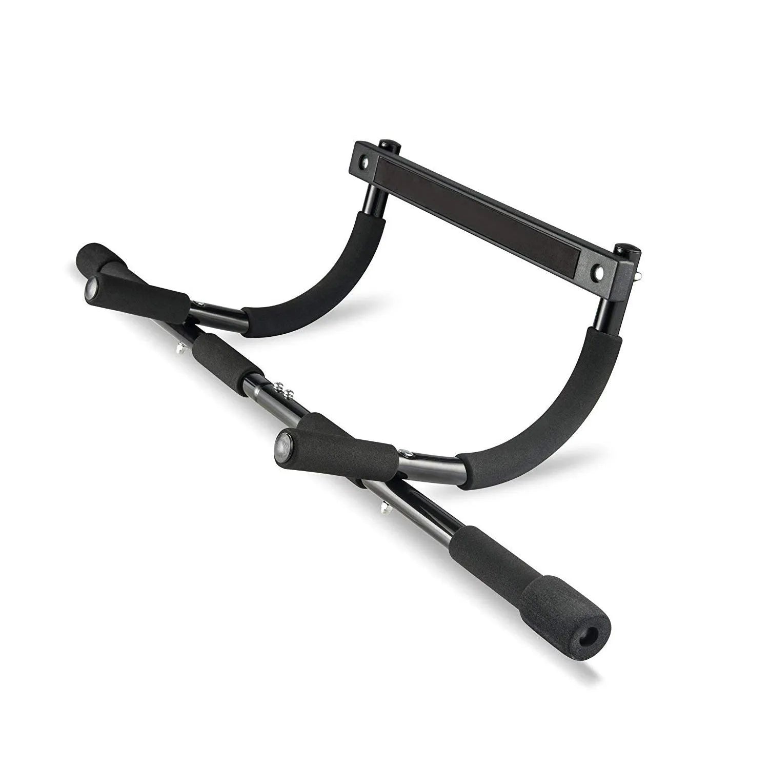Black steel indoor pull-up bar fitness equipment with dimensions 92.5cm by 41cm.