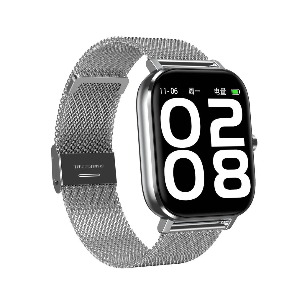 Smart bracelet fitness tracker with 1.54 inch screen showing health metrics on display