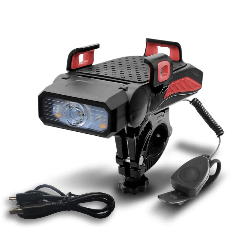 Rechargeable bicycle light in chosen colour with single or double lamp configuration