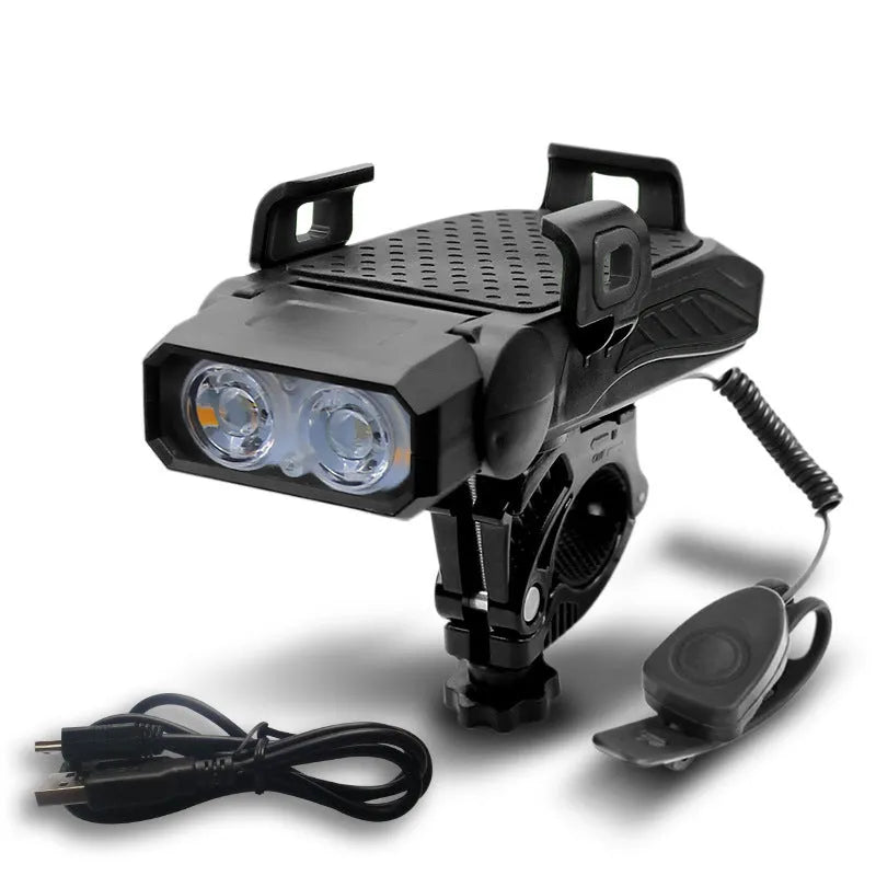 Rechargeable bicycle light in chosen colour with single or double lamp configuration
