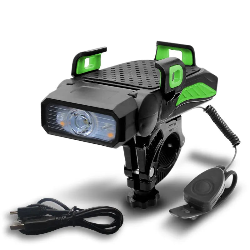 Rechargeable bicycle light in chosen colour with single or double lamp configuration