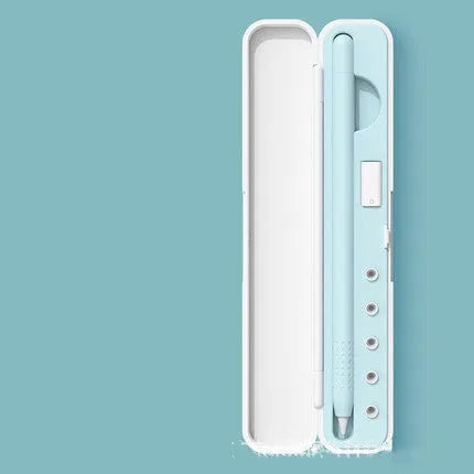 Hard cover Apple Pencil storage case with accessory compartments in purple colour