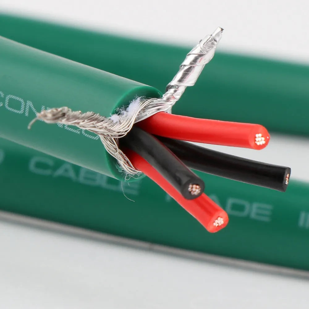 4-core shielded RCA audio interconnect cable with silver-plated copper conductors for CD decoder to amplifier connections