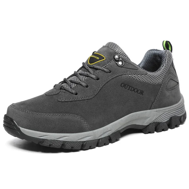 Men's outdoor hiking shoes in large sizes with mesh lining and low-cut design