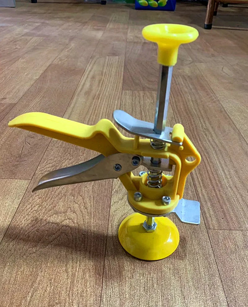 Metal alloy tile raising positioner tool with adjustable height mechanism for floor levelling