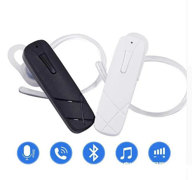 Black and white Bluetooth V4.1 wireless earphones with earplug design