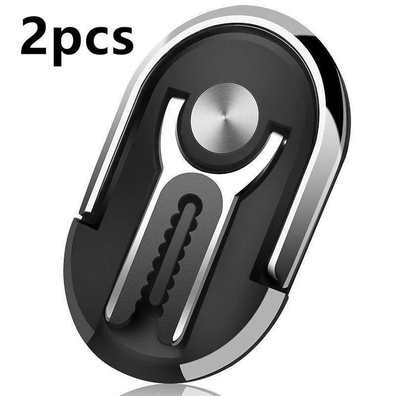 Universal car phone holder mounted on a dashboard, showing a smartphone securely clipped in and angled for viewing.