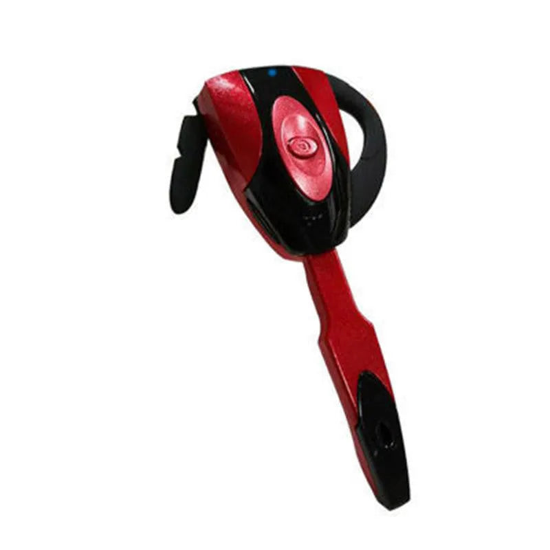 Single-ear business Bluetooth headset in black hanging ear design with microphone