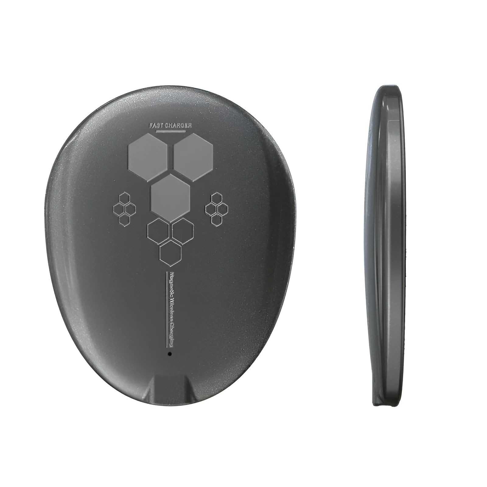 Black magnetic wireless charger with Type-C cable for cross-border electronic devices