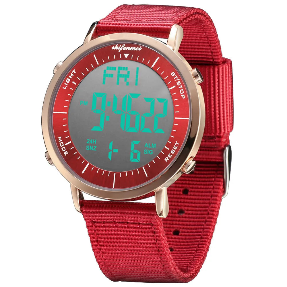 Shifenmei digital sports waterproof watch with electronic display and multiple style options