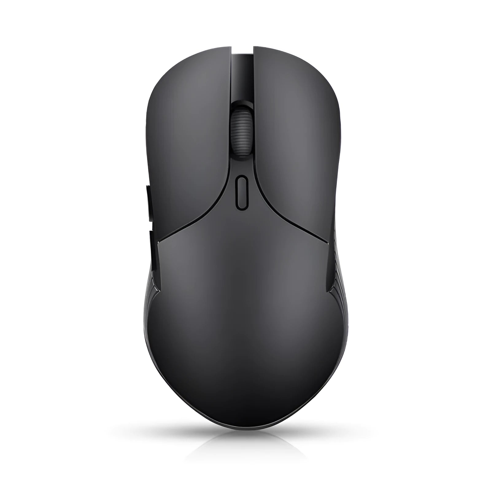 Blue smart voice translation wireless mouse with USB receiver on a desk