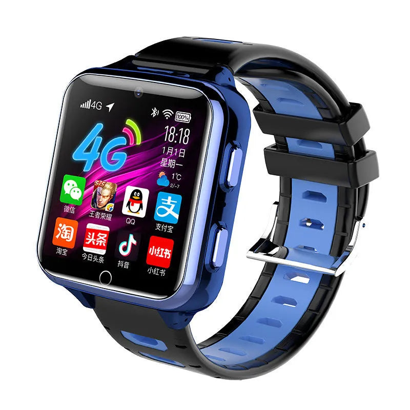 Children's smart sports watch with colourful silicone strap and touchscreen display