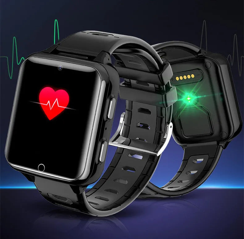 Children's smart sports watch with colourful silicone strap and touchscreen display