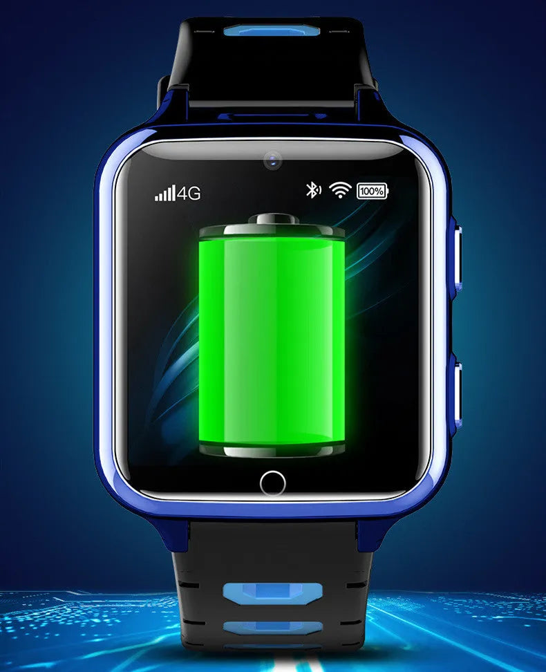 Children's smart sports watch with colourful silicone strap and touchscreen display