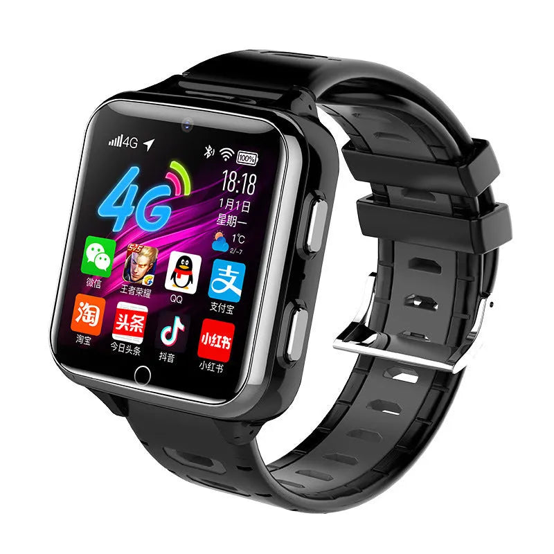 Children's smart sports watch with colourful silicone strap and touchscreen display