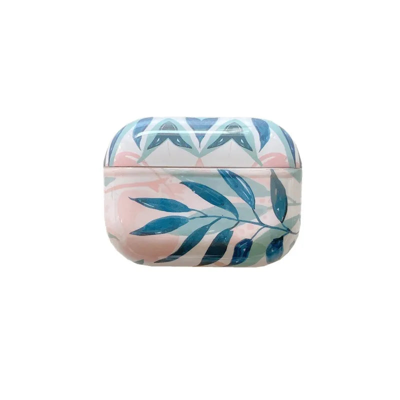 Green TPU banana leaf design protective case for AirPods charging case