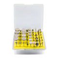 Alloy grinding head set with elliptical cone shape and emery material for glass jade stone work