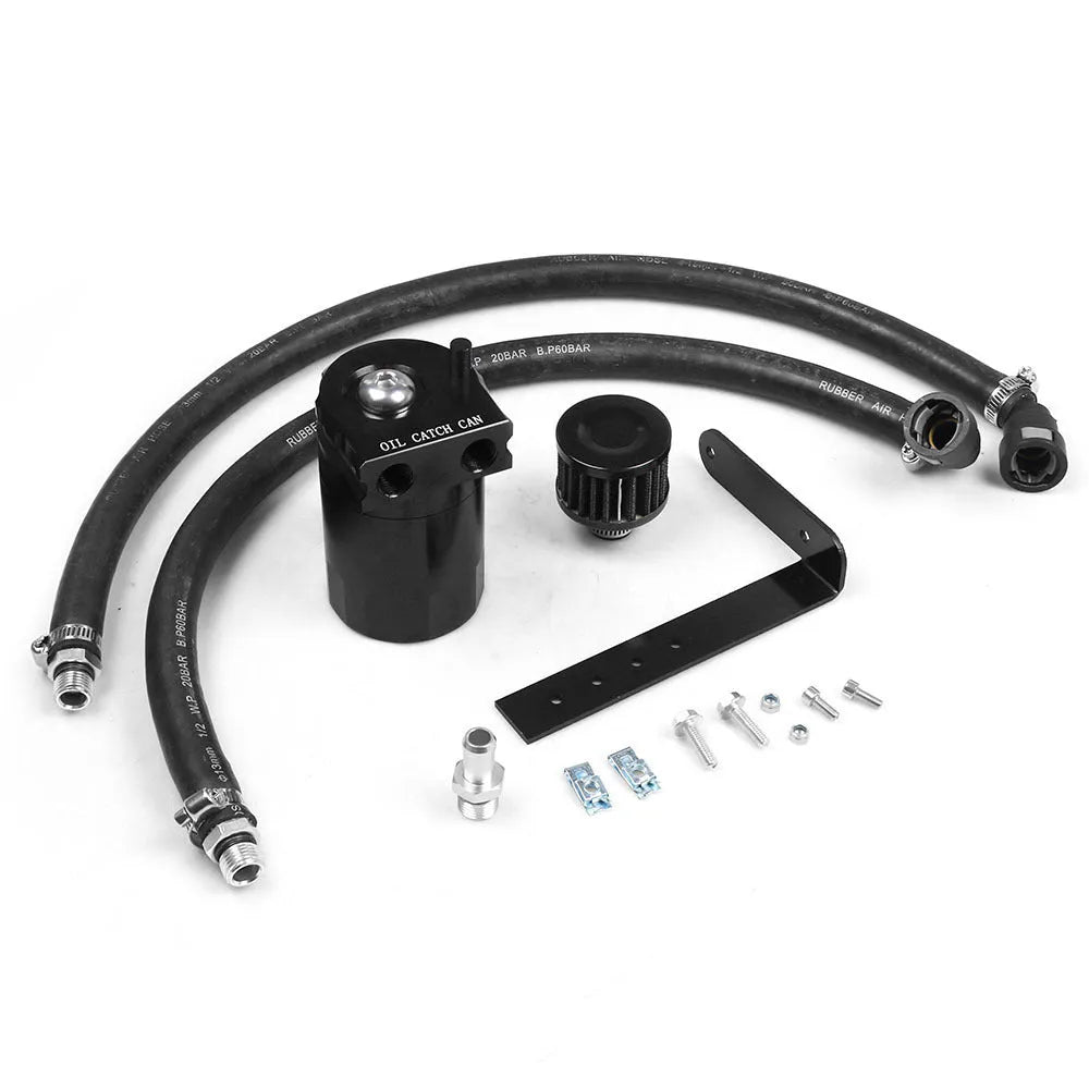 Aluminium alloy oil separator for Ford Expedition vehicles in black, blue, red, and silver colours