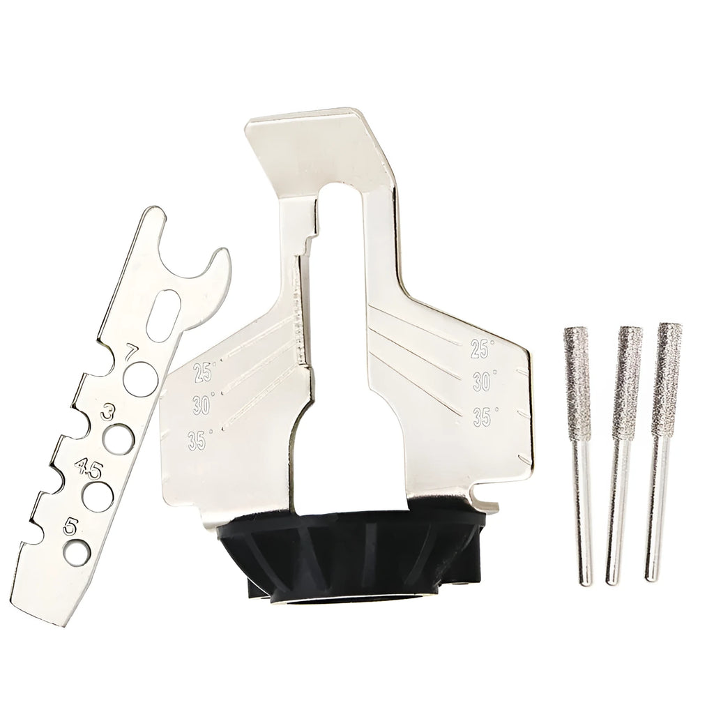 Silver metal electric chain grinding machine with 20mm blade for chainsaw sharpening
