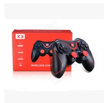 X3 upgraded Bluetooth wireless game controller for Android phones in black or white with optional accessories