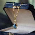 Geometric copper necklace with gold electroplated finish and angular design